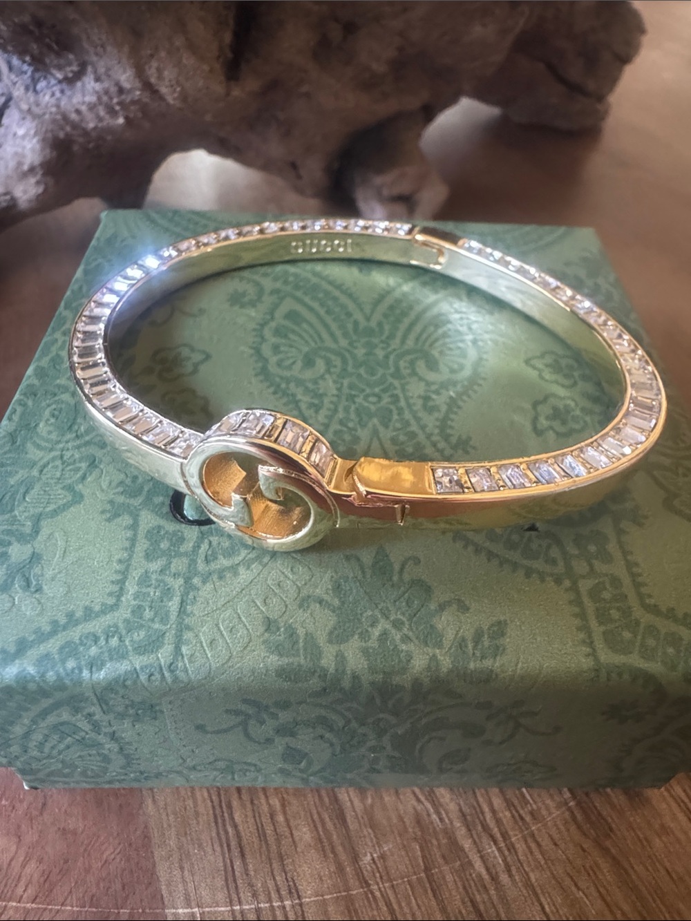 Gucci Gold Tone Interlocking G Bracelet